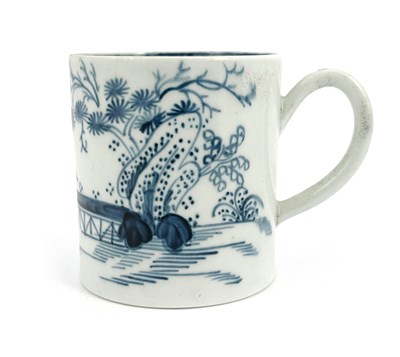 Lot 1006 - A Liverpool blue and white porcelain coffee...