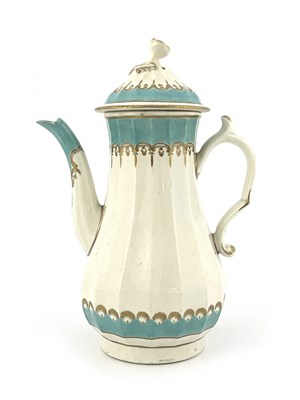 Lot 993 - A Worcester fluted coffee pot, circa 1770,...