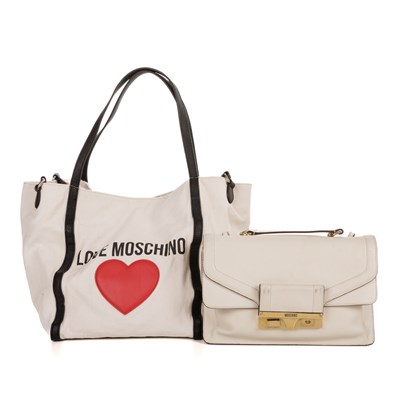 Lot 410 - Moschino, two handbags, to include a cream...