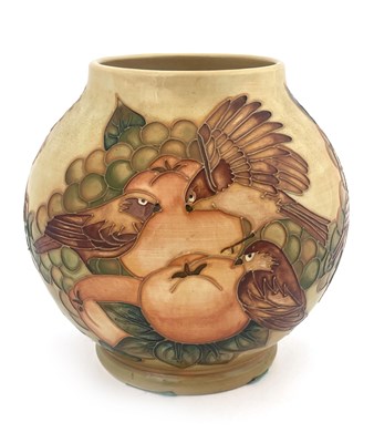 Lot 651 - Sally Tuffin for Moorcroft, a Finches vase,...