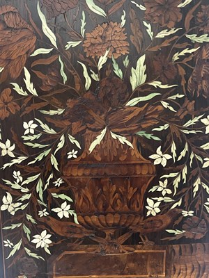 Lot 599 - A Dutch ebony marquetry inlaid cabinet on...
