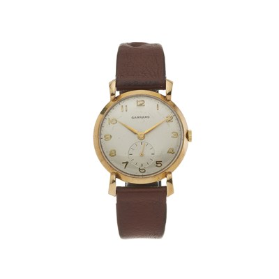 Lot 201 - Garrard, a 9ct gold manual wind wrist watch