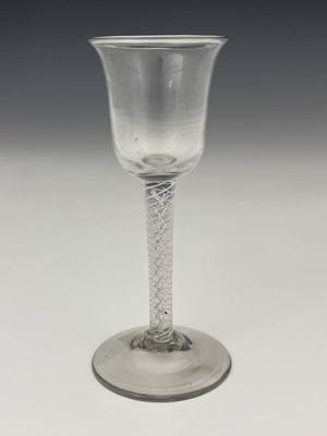 Lot 450 - A mixed twist wine glass, circa 1760, the...