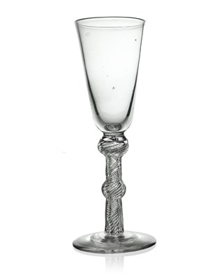 Lot 522 - An air twist glass ale or champagne flute,...