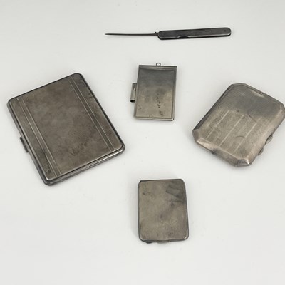 Lot 430 - A George VI silver cigarette case, of...