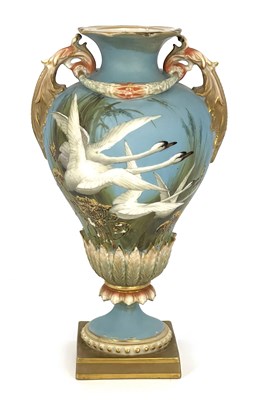 Lot 770 - Charles Baldwyn for Royal Worcester, a twin...