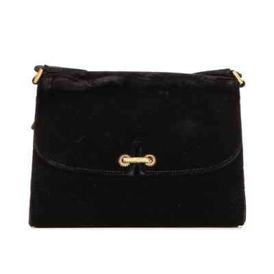 Lot 351 - Gucci, a vintage 1980s velvet handbag,...