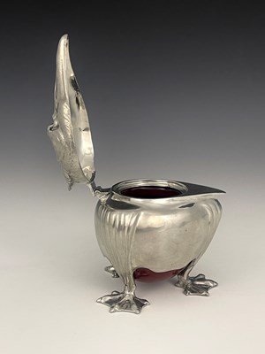 Lot 168 - Joseph Reinemann, Munich, a Jugendstil pewter...