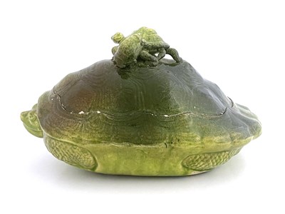 Lot 760 - An art pottery turtle soup tureen, circa 1880,...