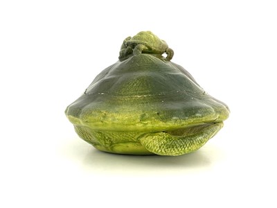 Lot 760 - An art pottery turtle soup tureen, circa 1880,...