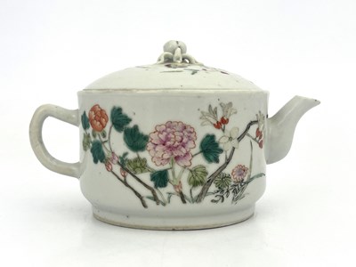 Lot 545 - A Chinese famille rose teapot, squat...