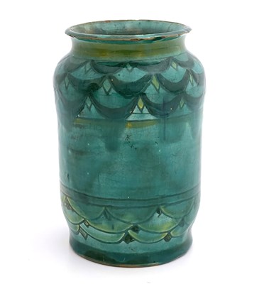 Lot 697 - Della Robbia, an art pottery vase, albarello...