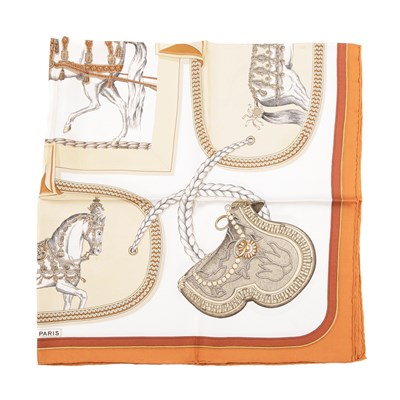 Lot 369 - Hermes, a Grand Apparat silk scarf, designed...