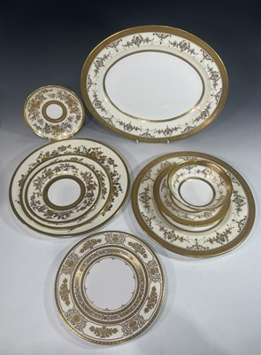 Lot 87 - A quantity of Minton raised paste gilded...