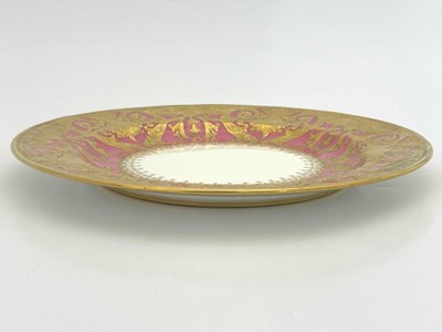 Lot 836 - S.J Russell for Minton, a gilded cabinet plate,...