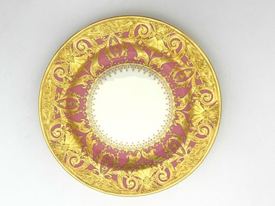 Lot 836 - S.J Russell for Minton, a gilded cabinet plate,...