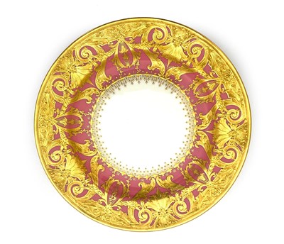 Lot 836 - S.J Russell for Minton, a gilded cabinet plate,...