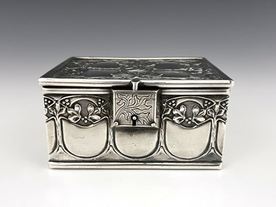 Lot 92 - A Jugendstil silver plated jewellery casket,...