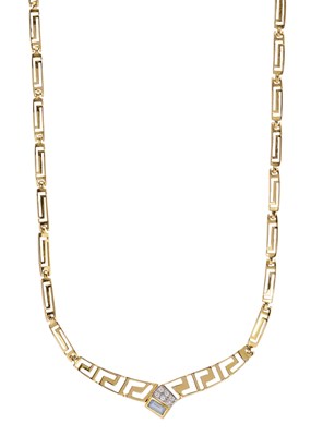 Lot 137 - An 18ct gold gem-set necklace