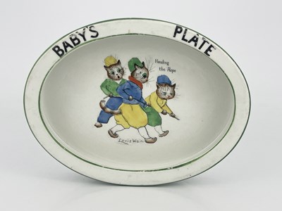 Lot 729 - Louis Wain for Paragon, an oval baby's plate...