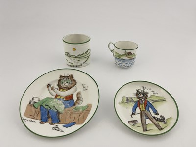 Lot 736 - Louis Wain for Paragon China, a cup 'Out for a...