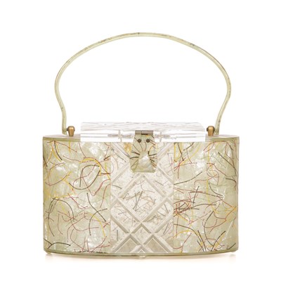 Lot 466 - A vintage Lucite handbag by Patricia of Miami,...