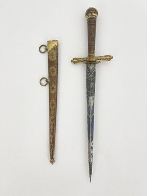 Lot 587 - A Belgian 1850s Naval Officer's dress dagger,...