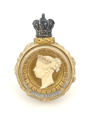 Lot 774 - A Royal Worcester commemorative silver mounted...