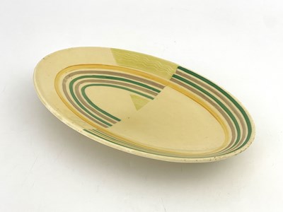 Lot 739 - Susie Cooper, an Art Deco plate, 1930s, oval...