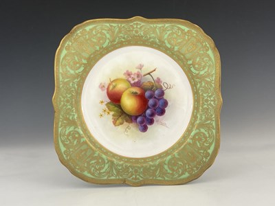 Lot 879 - A. Shuck for Royal Worcester, a fruit painted...