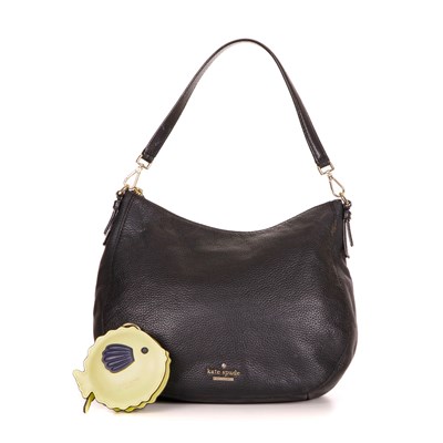 Lot 377 - Kate Spade, a black leather handbag and a...