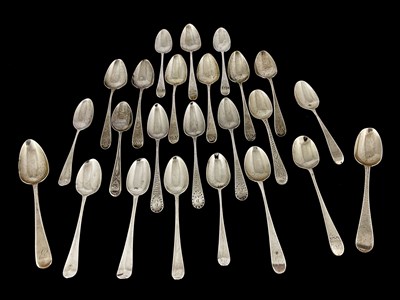 Lot 438 - A quantity of silver teaspoons,...