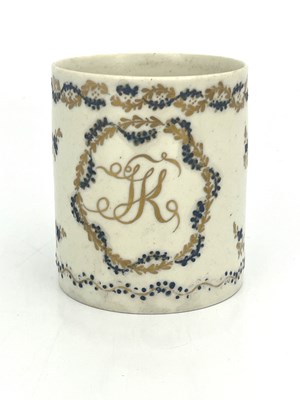 Lot 1044 - A Bristol porcelain mug, Richard Champions...