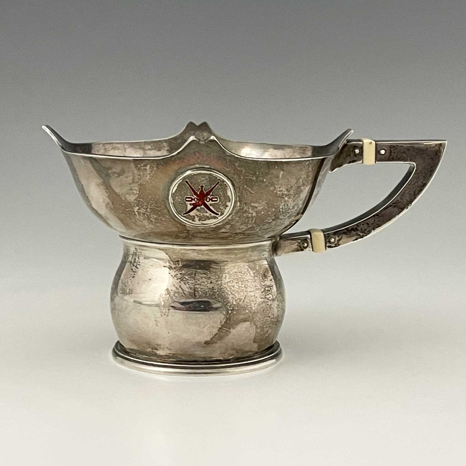 Lot 96 - A George VI silver shaving mug, in the Art...