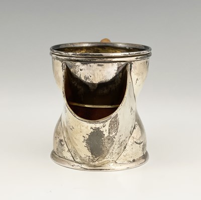 Lot 100 - An Edwardian silver shaving mug, of...