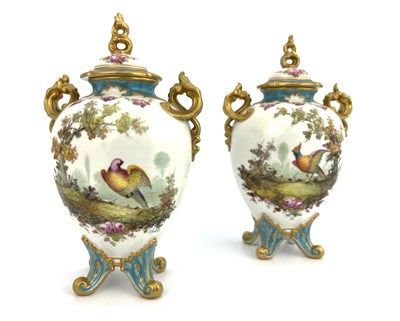 Lot 764 - C Harris For Royal Crown Derby, a pair of...