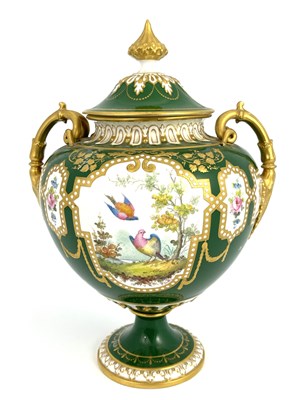 Lot 765 - C Harris for Royal Crown Derby, a twin handled...