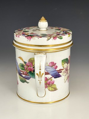 Lot 1019 - A Staffordshire pottery shaving mug/tankard...