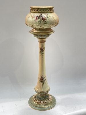 Lot 769 - E Raby for Royal Worcester, a large blush...