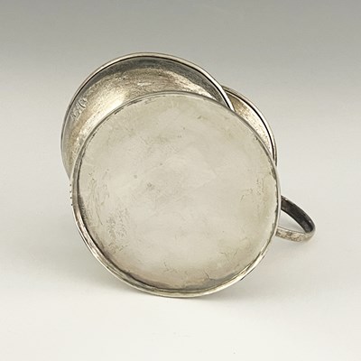 Lot 19 - A George V silver shaving mug, of tapering...