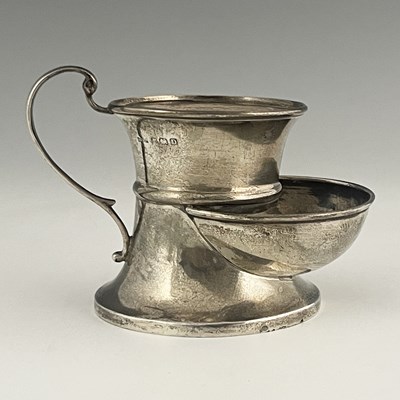 Lot 19 - A George V silver shaving mug, of tapering...