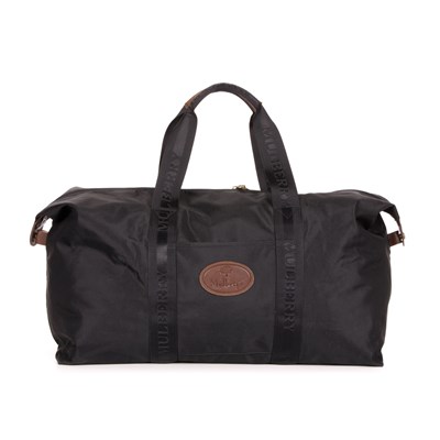 Lot 436 - Mulberry, a black nylon fold-out holdall with...