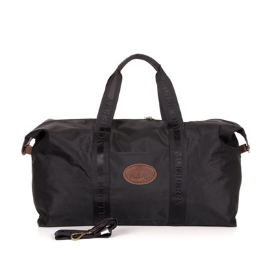 Lot 436 - Mulberry, a black nylon fold-out holdall with...