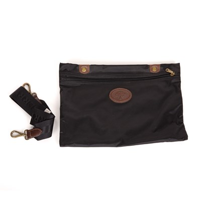 Lot 436 - Mulberry, a black nylon fold-out holdall with...