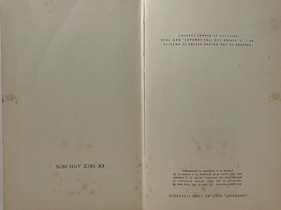 Lot 247 - Steinbeck, John, Of Mice & Men, 1937 first...