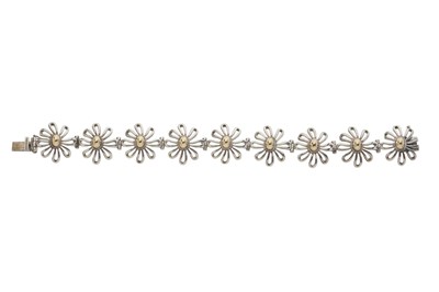 Lot 103 - Paloma Picasso for Tiffany & Co., a silver and 18ct gold Daisy bracelet