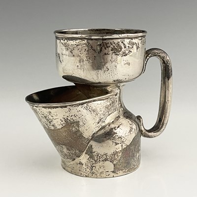 Lot 398 - An Edwardian silver shaving mug, of waisted...