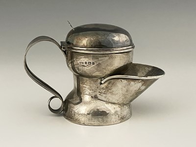 Lot 385 - An Edwardian silver shaving mug, of waisted...