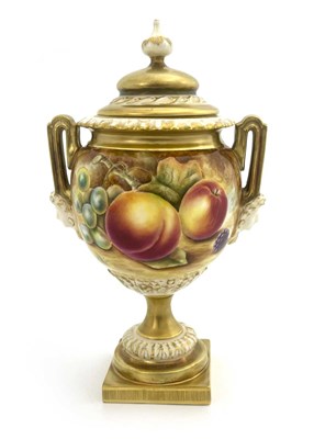 Lot 881 - P Done for Royal Worcester, a fruit painted...