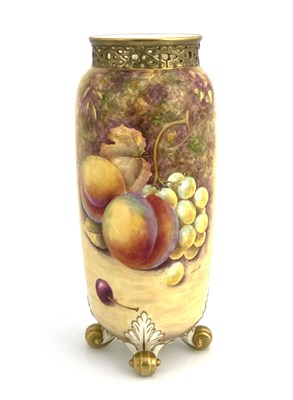 Lot 788 - J Reed for Royal Worcester a fruit painted...